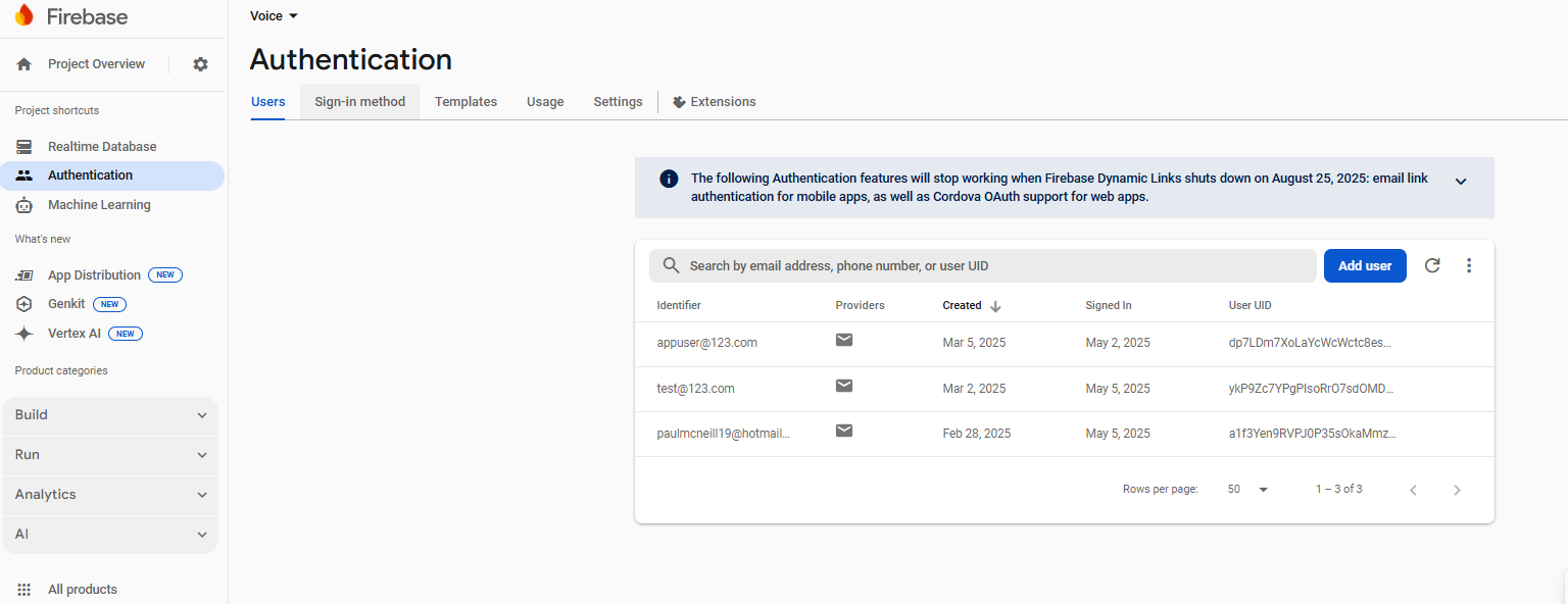Firebase Authentication
